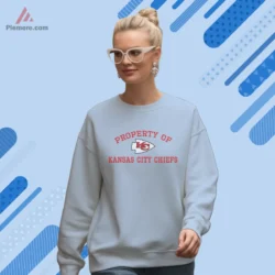 Light blue sweatshirt with classic Property Of Kansas City graphic