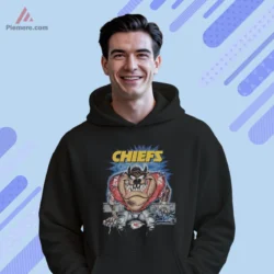 Black hoodie featuring Tasmanian Devil and Chiefs wordmark
