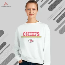 White sweatshirt showing bold Chiefs wordmark