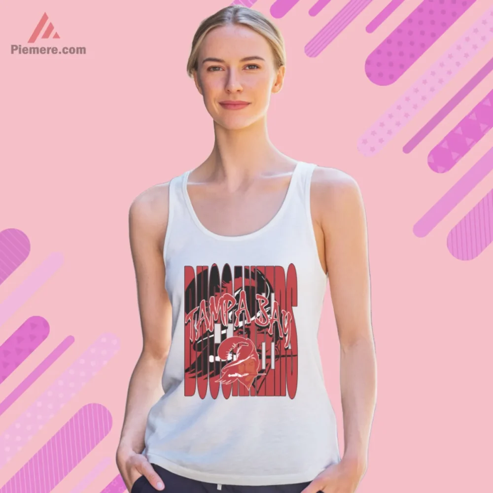 1990s Tampa Bay Buccaneers Bucco Bruce Head Logo Football Shirt women tank top white