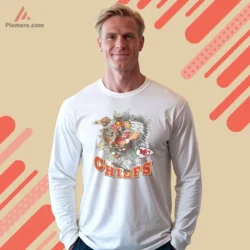 White long sleeve with torn wall effect and KC arrowhead