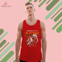 Red tank top with animated Taz football artwork