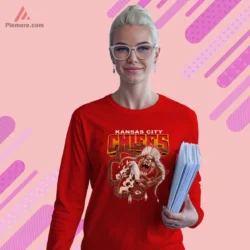 Red long sleeve featuring Taz and KC badge