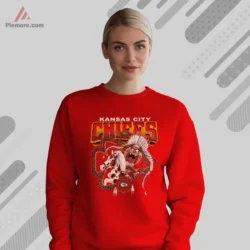 Red sweatshirt with big Taz graphic and team logo