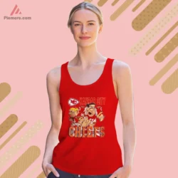 Red tank top showing Flintstones art and Kansas City text