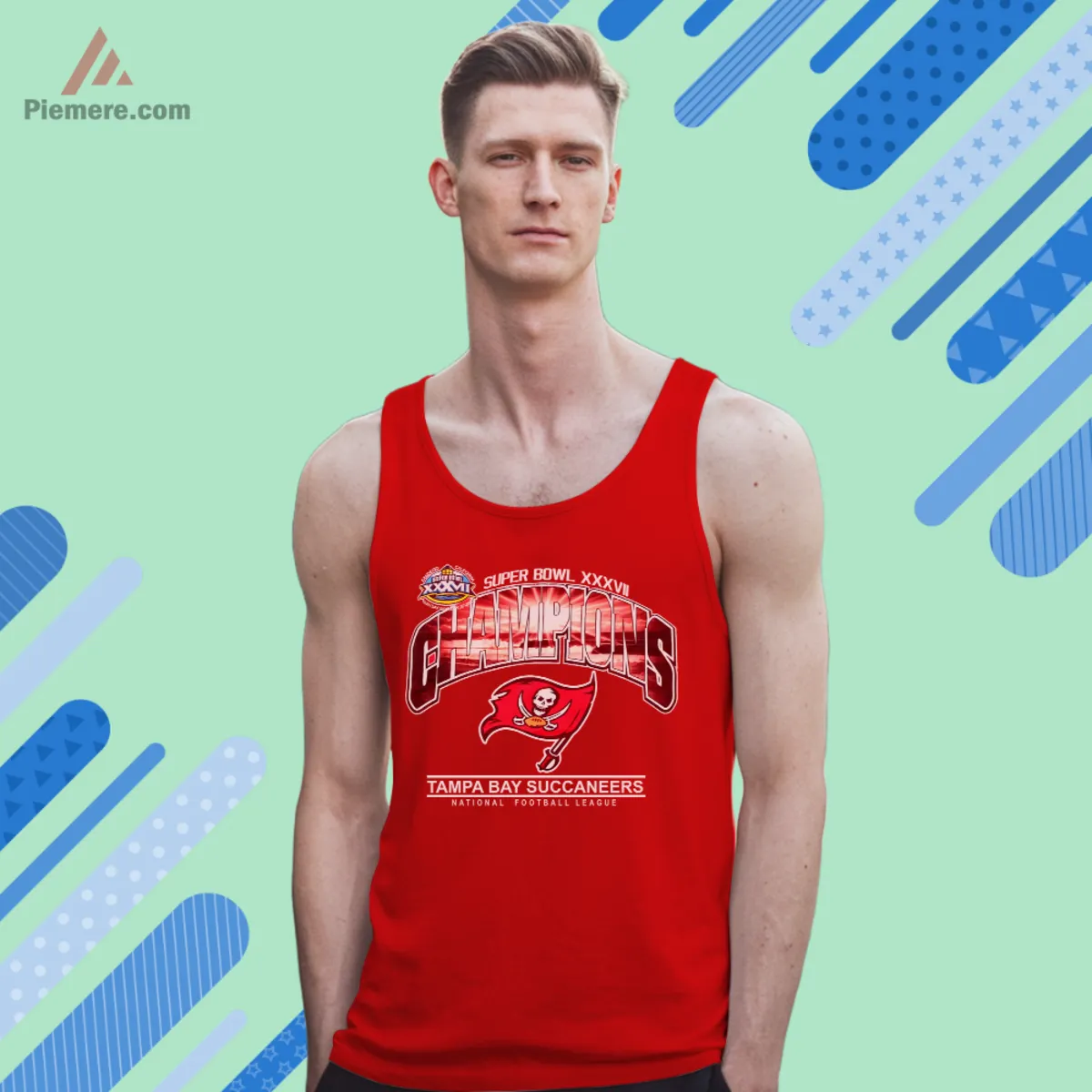 Buccaneers Super Bowl Champions Tank Top Red Tampa Bay Buccaneers Super Bowl champions tank top in red