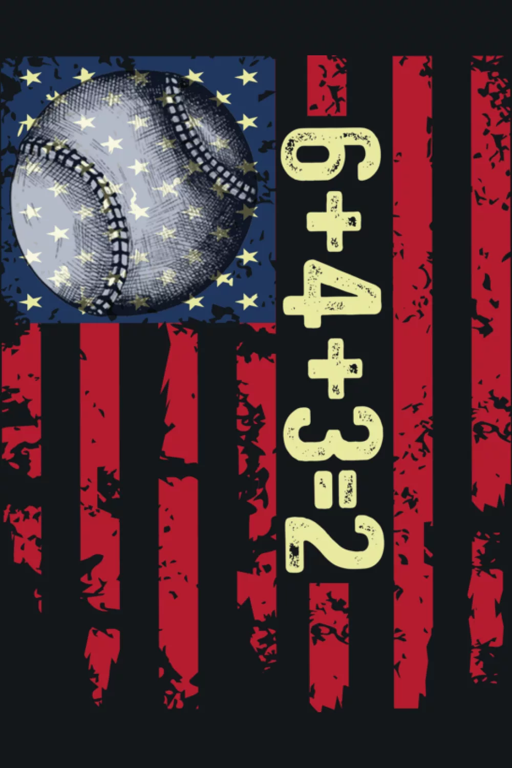 Player tee with 6 4 3 2 baseball saying