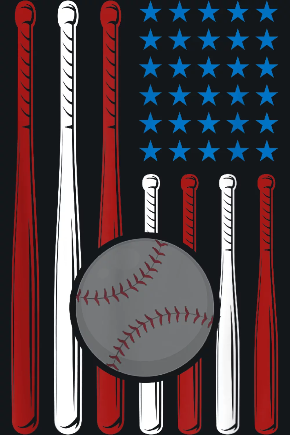 Vintage grain across stars and bars