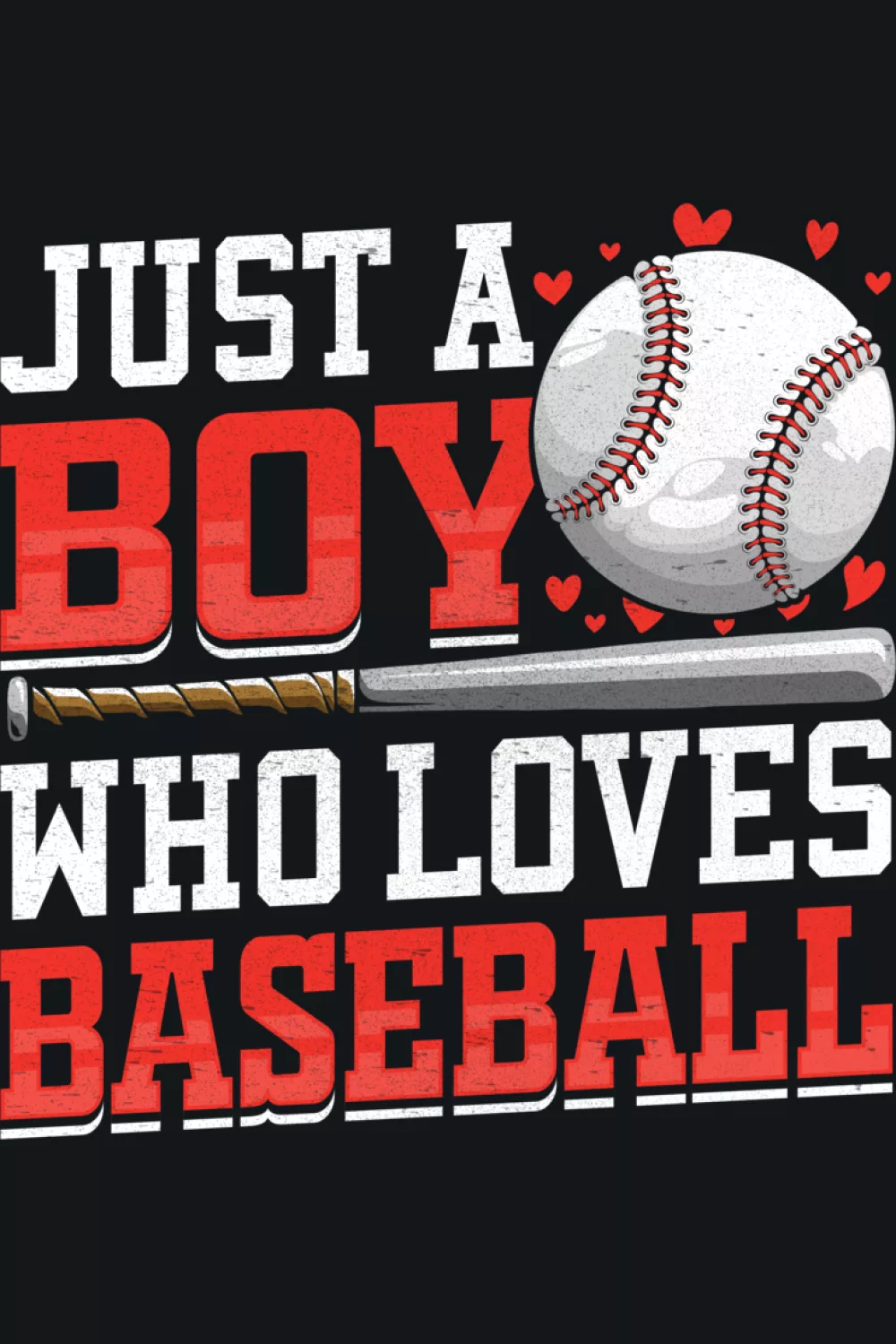 Bold American sport badge with baseball icon and strong lettering for boys who love the game.