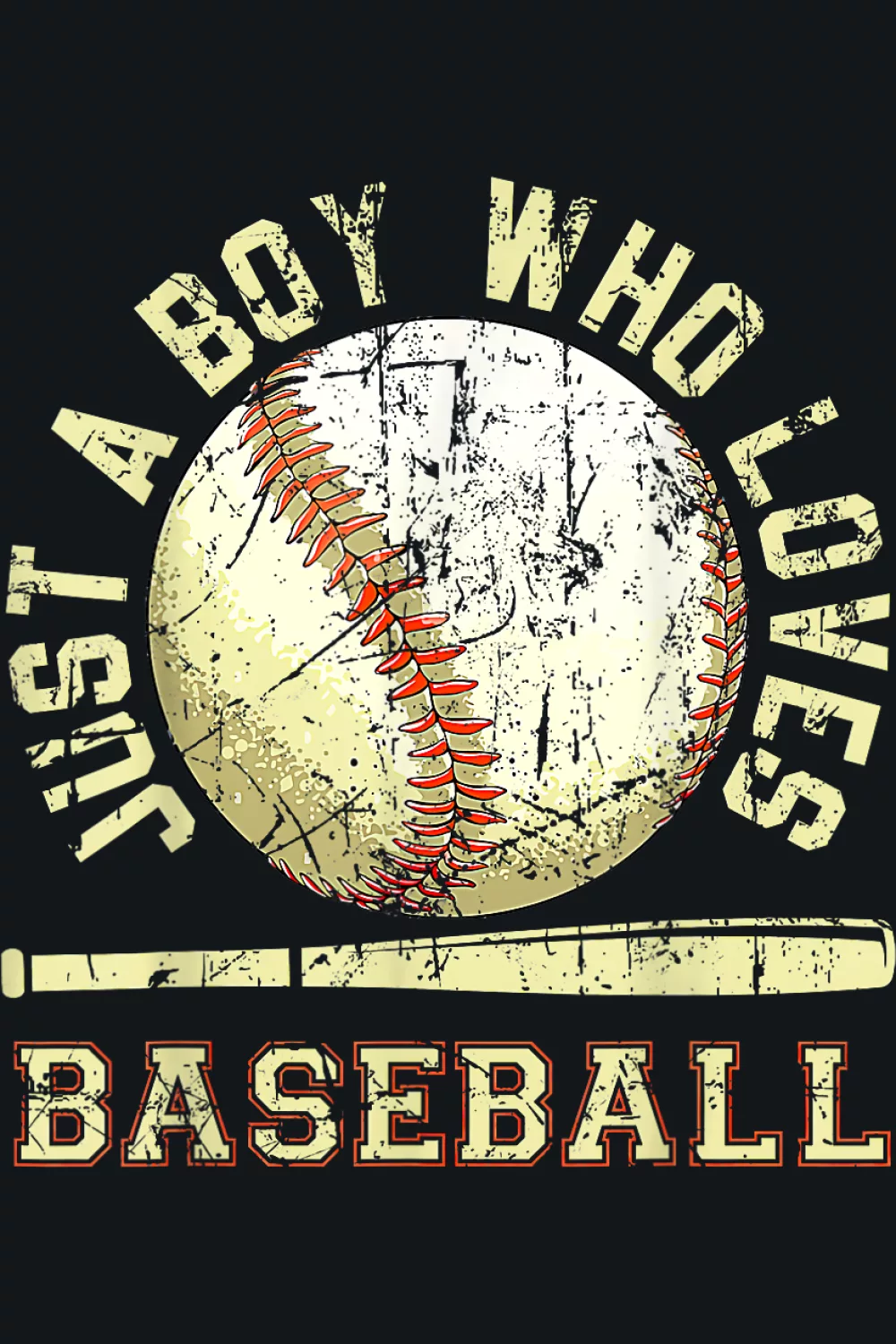 Vintage inspired baseball badge with American sport styling for boys.