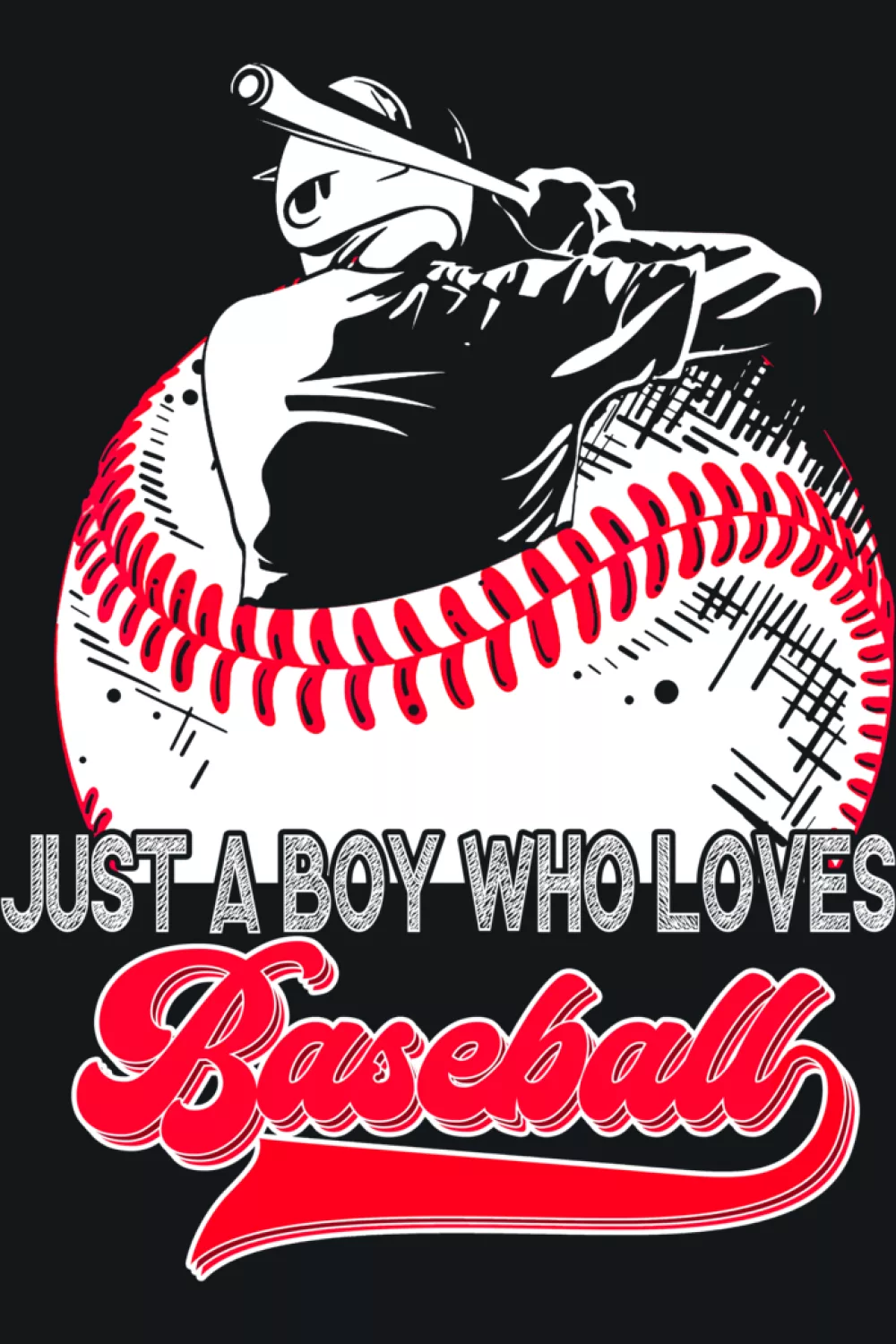 All American baseball themed design for boys who love sports