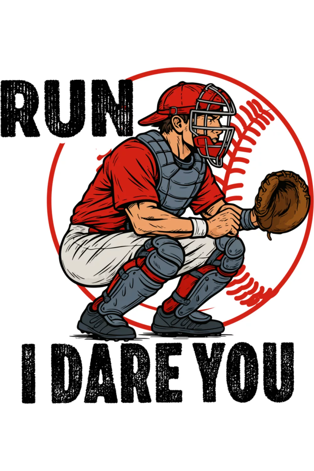 Pitcher and catcher artwork side by side with challenge words