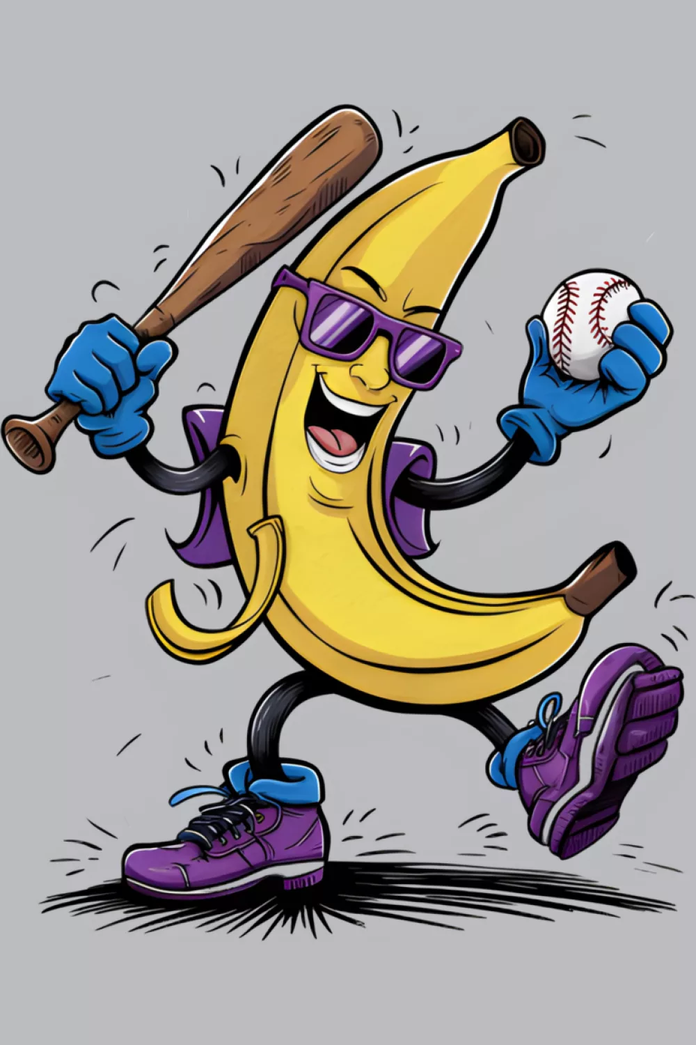 Banana player art sized for long sleeve