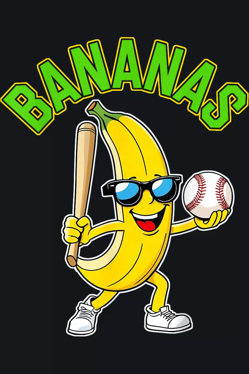 Bananas word with banana character