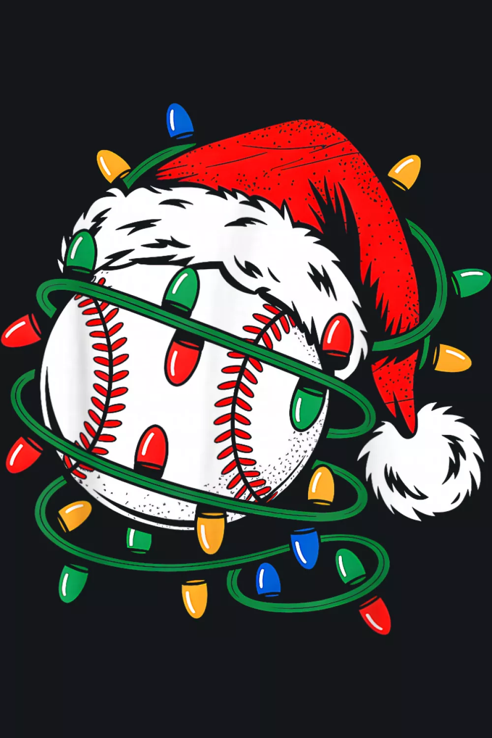 Smiling ball with bright scarf and cap