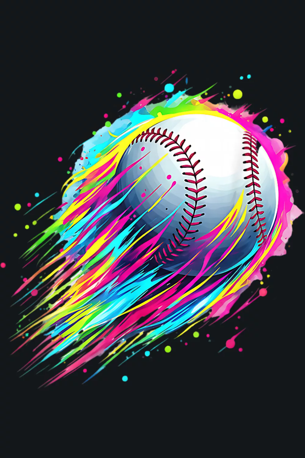Rainbow trails sweep across ball