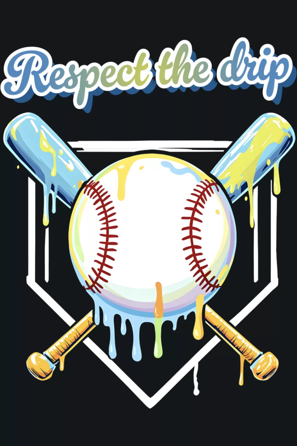 Youth pitcher silhouette in front of glowing home plate crest