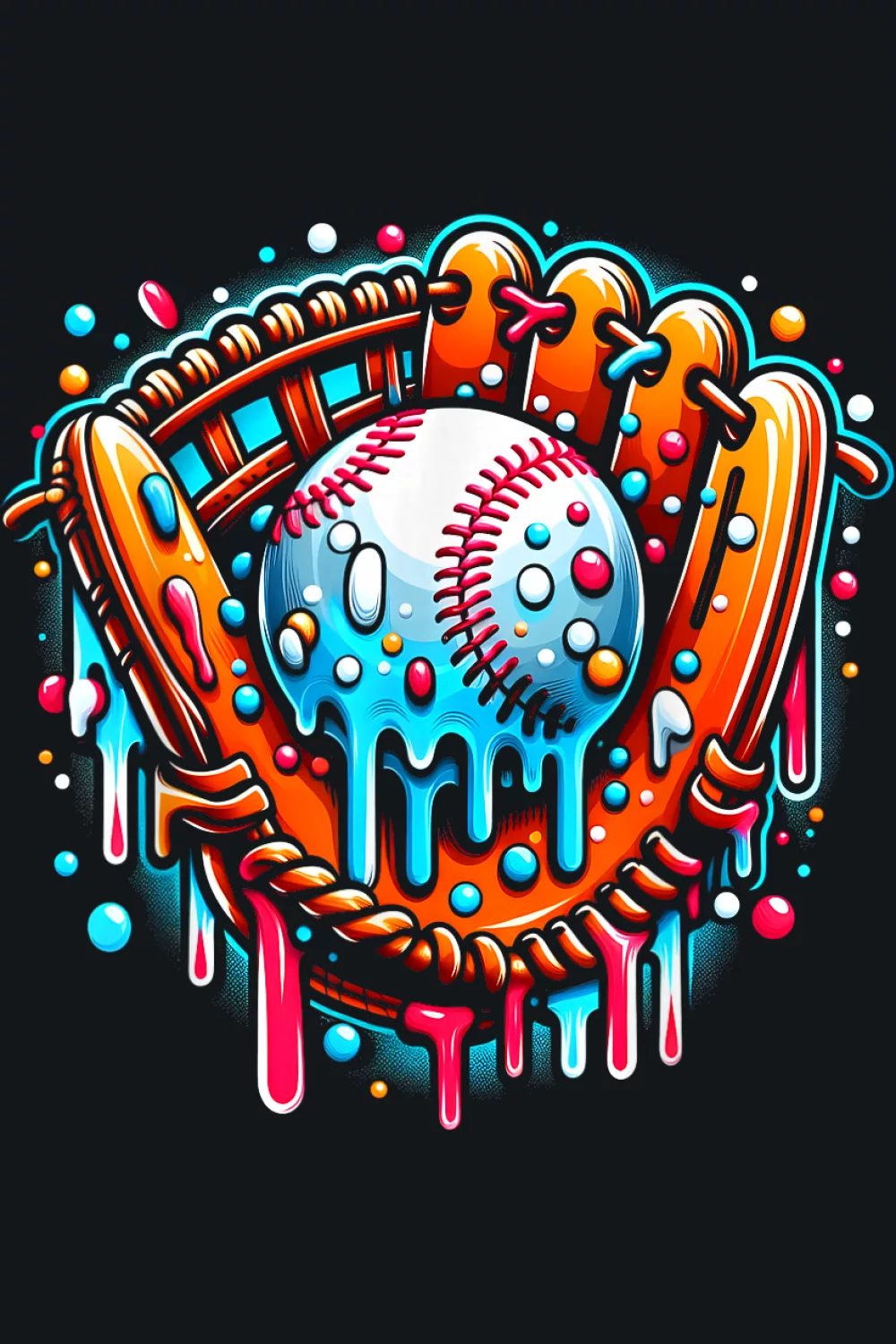 Dripping mitt with cool highlight