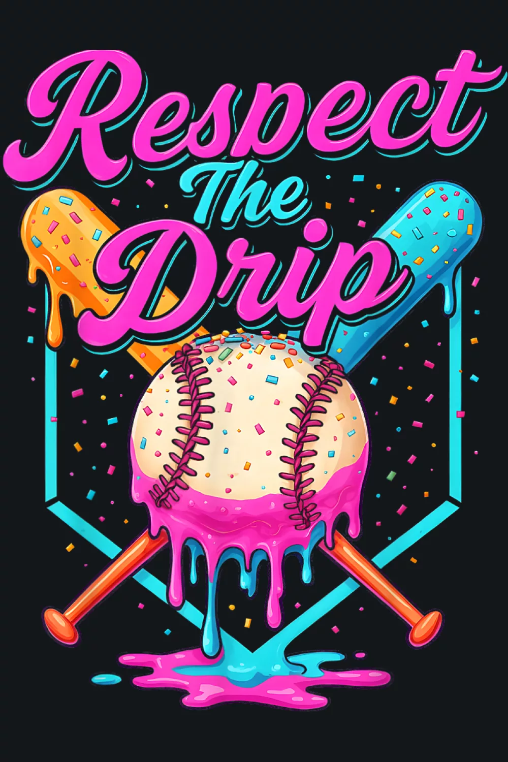 Respect The Drip crest with star sparkle
