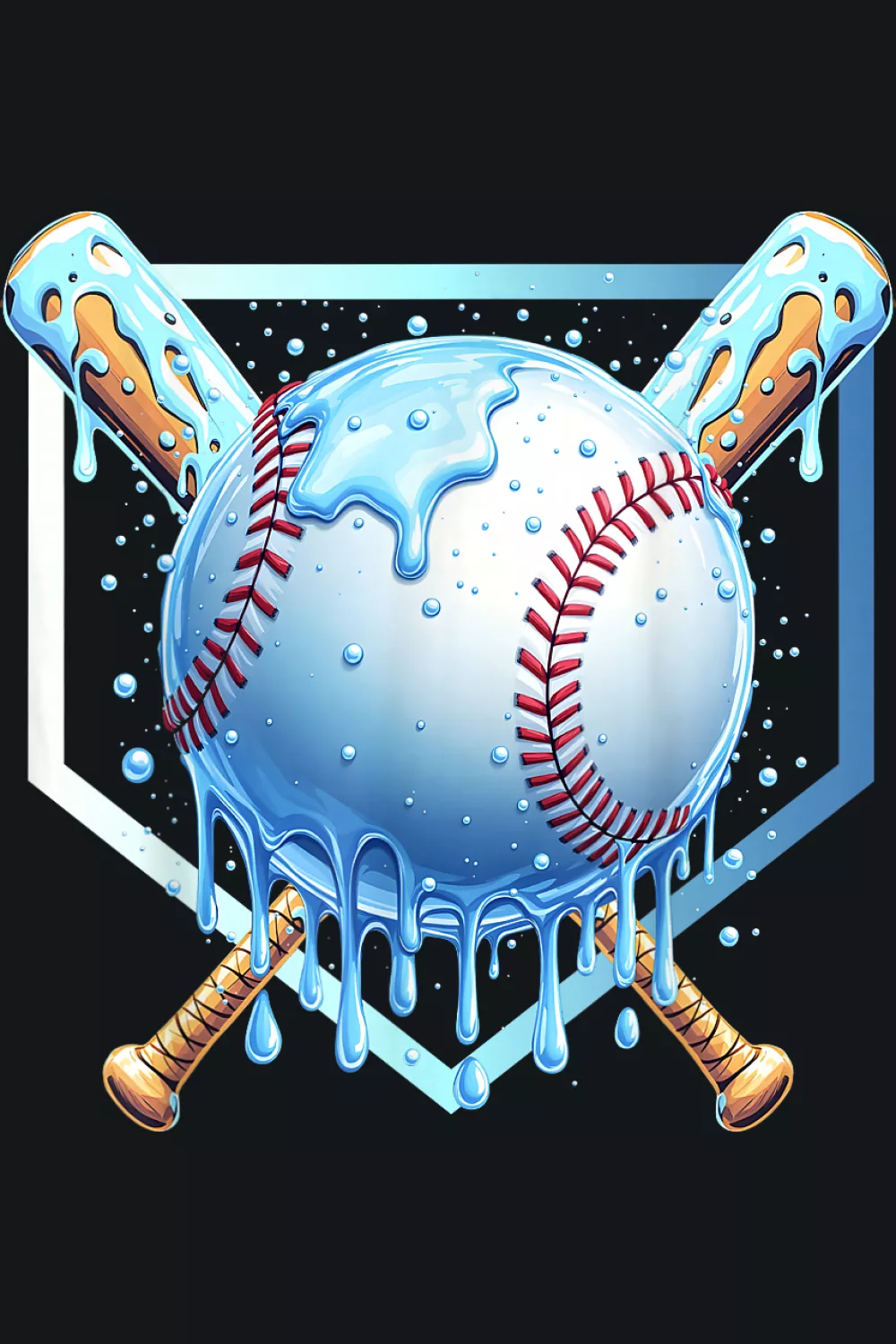 Sport plate crest framed in neon lines
