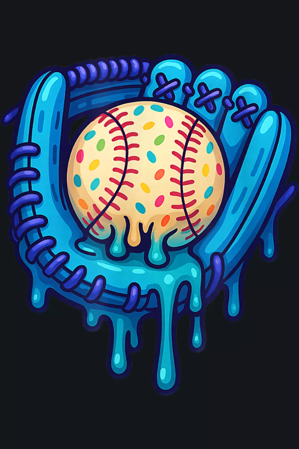 Classic mitt with cool droplet accents