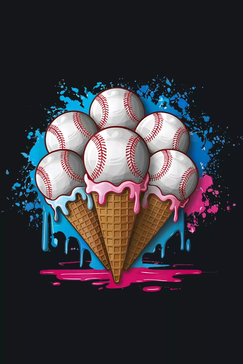 Melting cone with soft pastel glow