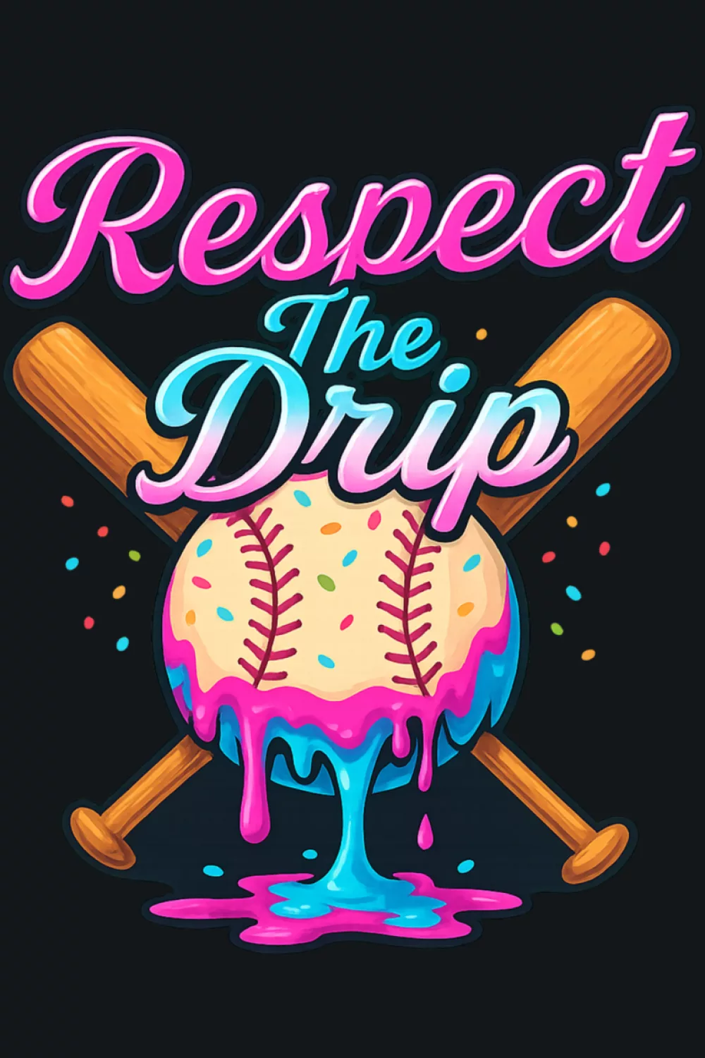 Group design focused on fun ice cream art and cool lettering