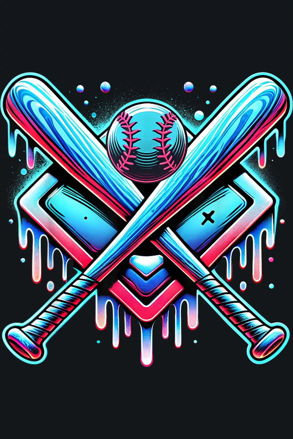 Shield frame with candy drip across the top