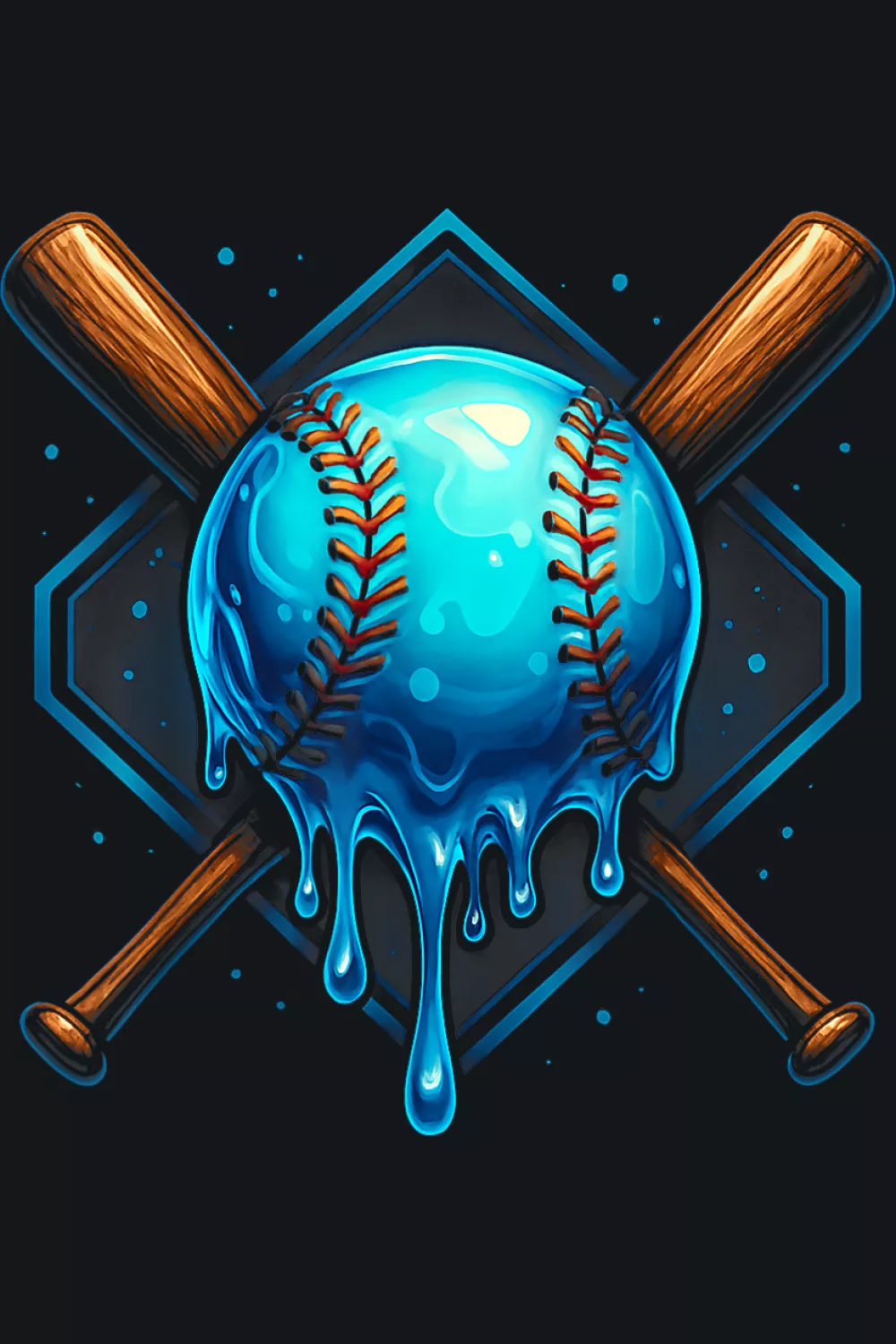 Round ball crest with icy glow
