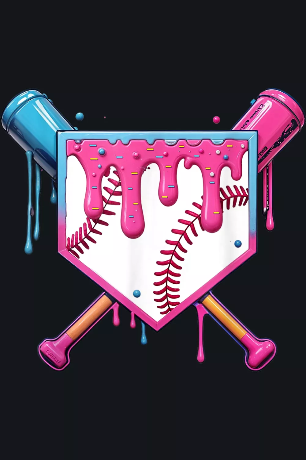 Icy drip shield with soft gradient glow