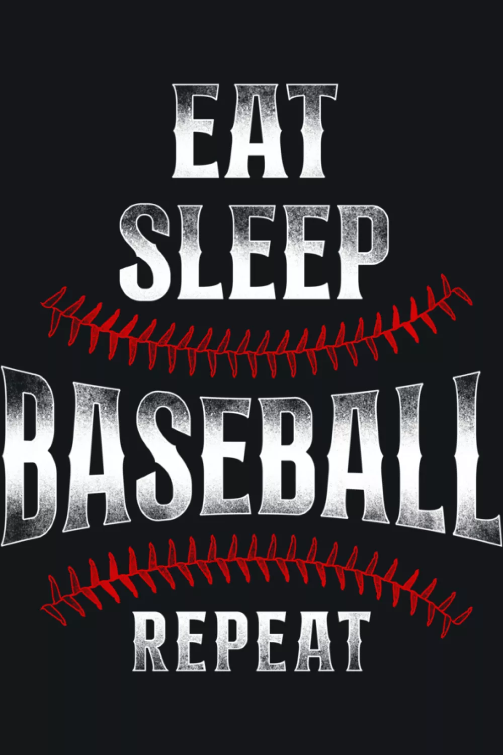 Baseball fan vintage Eat Sleep Baseball Repeat design