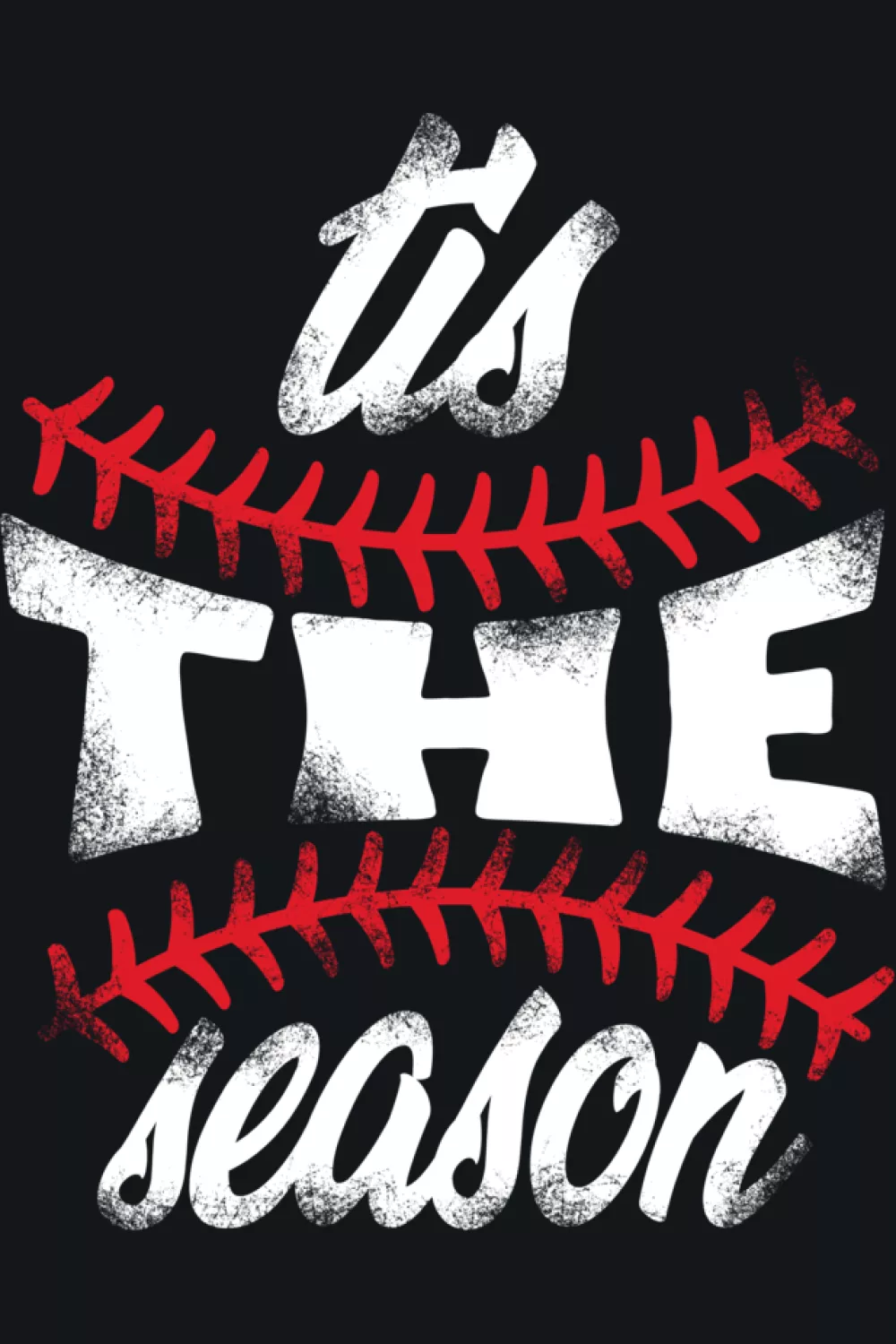 Seasonal baseball message with a clean, easy to style vibe for winter sports fans.