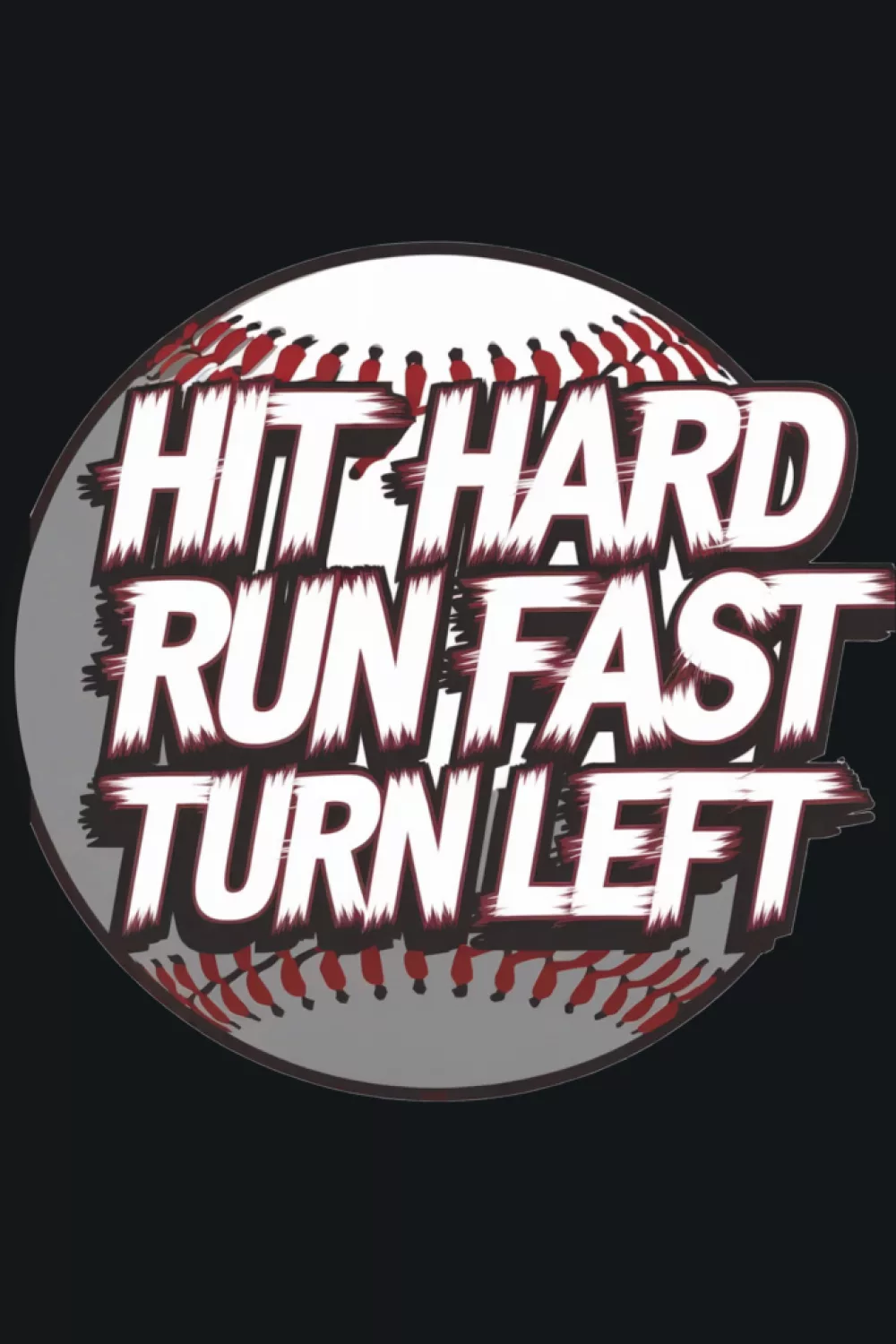 Youth league friendly baseball quote with a simple ball icon and big lettering that feels playful and confident.