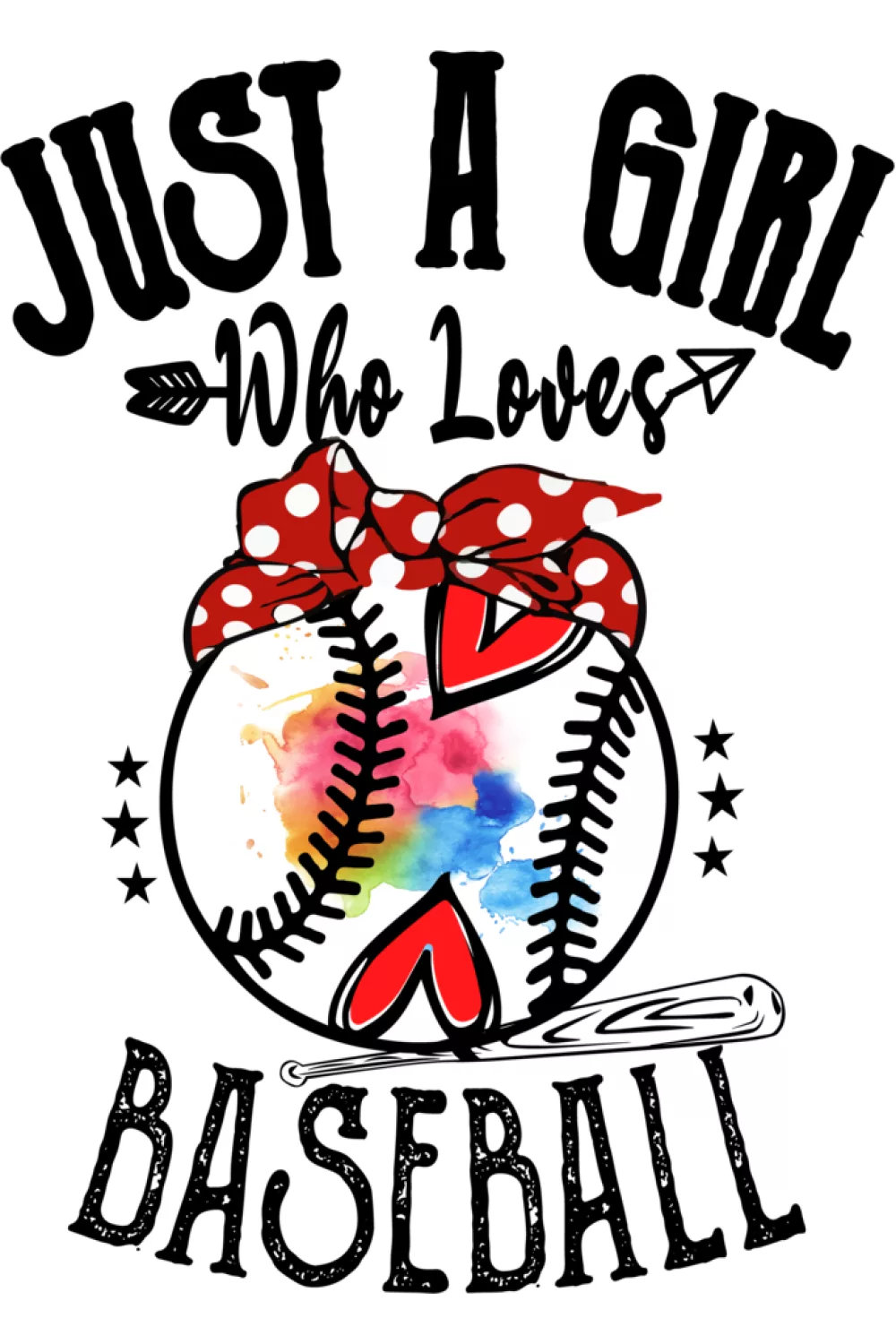 Baseball game lover artwork for girls who live at the ballpark
