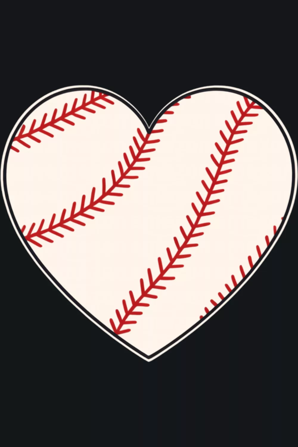 41+ Love Baseball Heart Shirt Design Ideas for Game Day and Valentines Day 50 Minimal baseball heart icon for fans who prefer small, neat graphics.