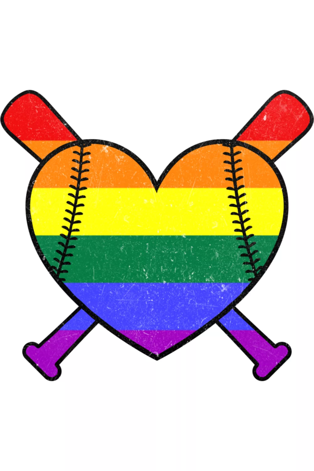 41+ Love Baseball Heart Shirt Design Ideas for Game Day and Valentines Day 55 Rainbow pride baseball heart for players and fans who want inclusive game day style.