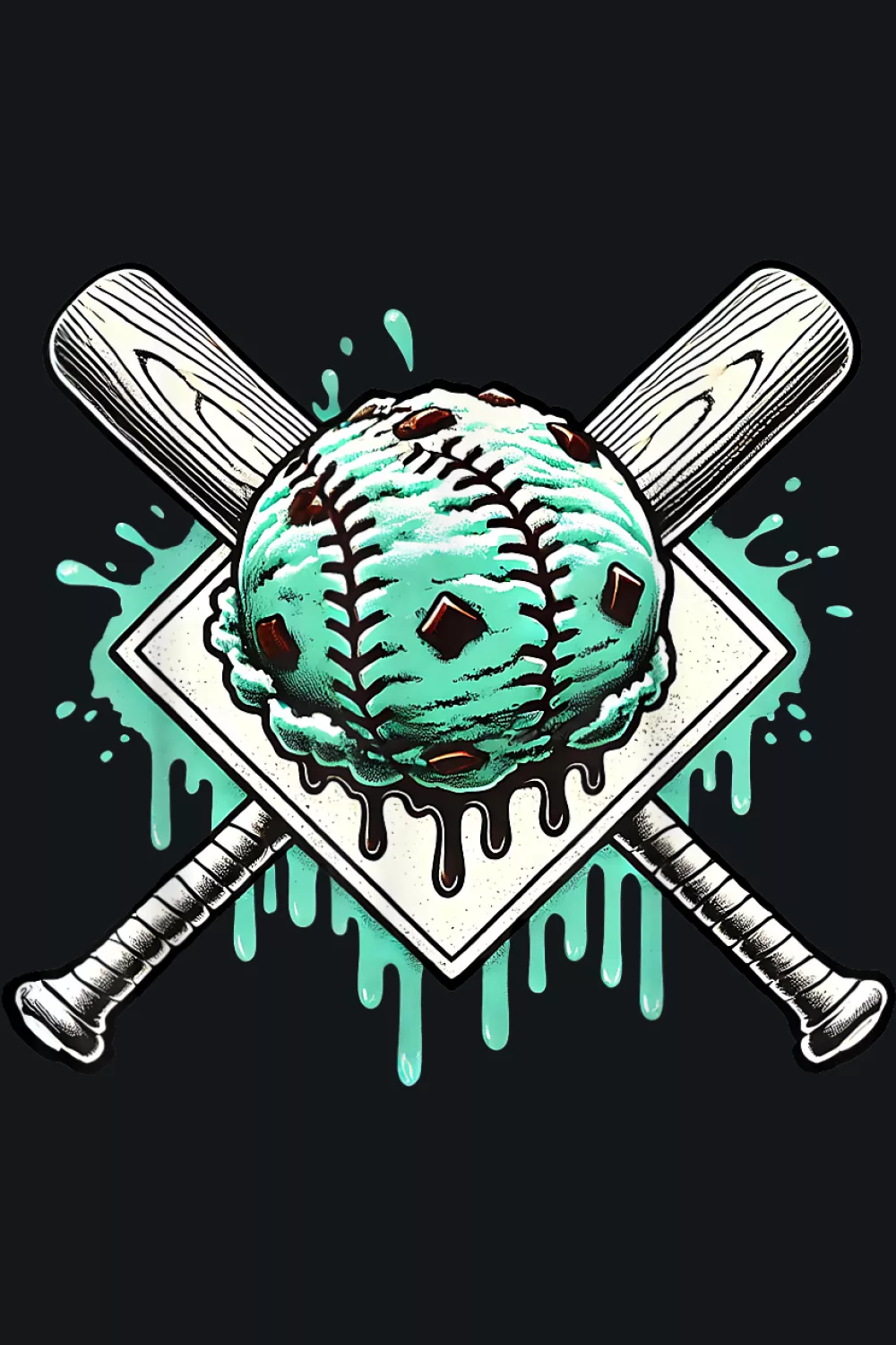 Mint chocolate color story on plate crest