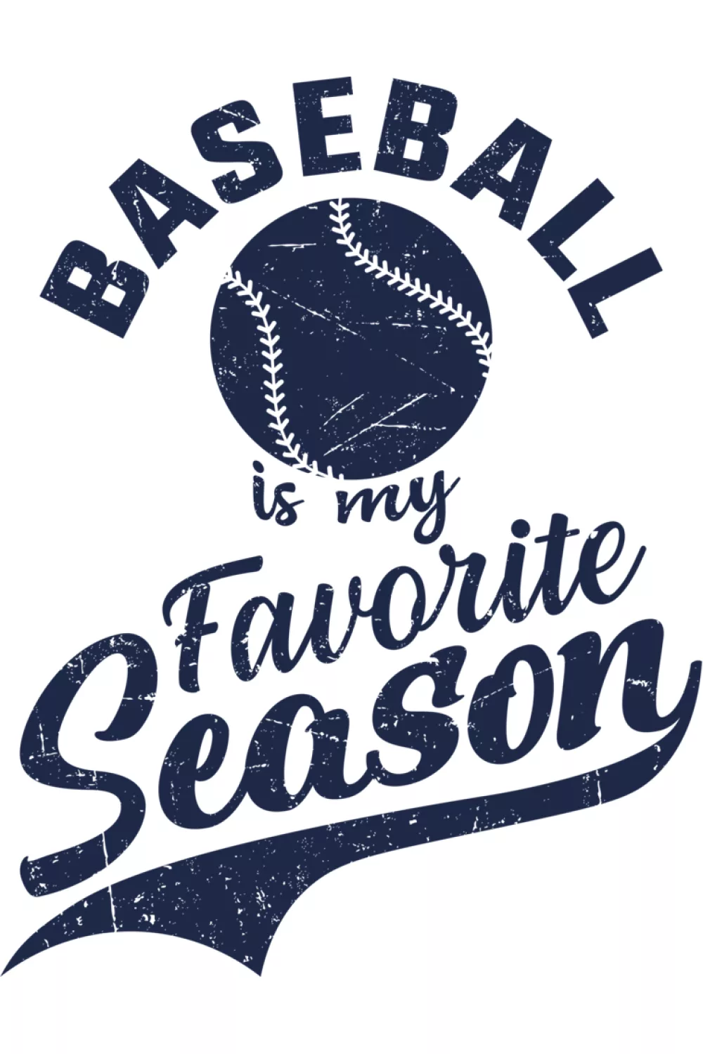 Vintage softball funny Baseball Is My Favorite Season saying.