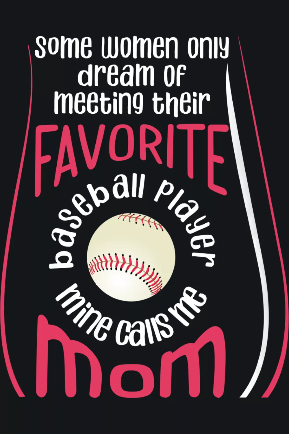 Playful baseball mama lettering with fun accents that lean into humor and personality.