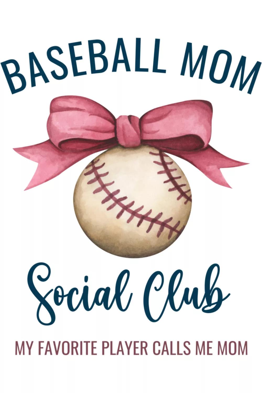 Sports mama themed baseball text with a lively casual vibe.