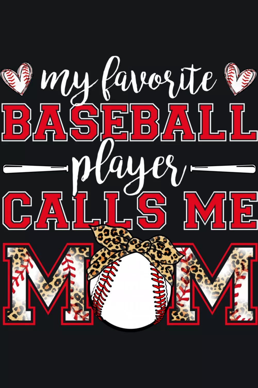 Bright block letters stacked over a baseball graphic for a loud game day statement.