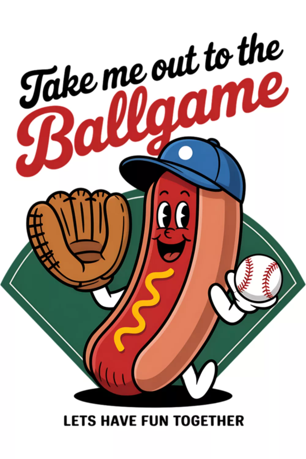 Retro mom friendly ballpark vibe that feels timeless for tournaments, school games, and weekend leagues.