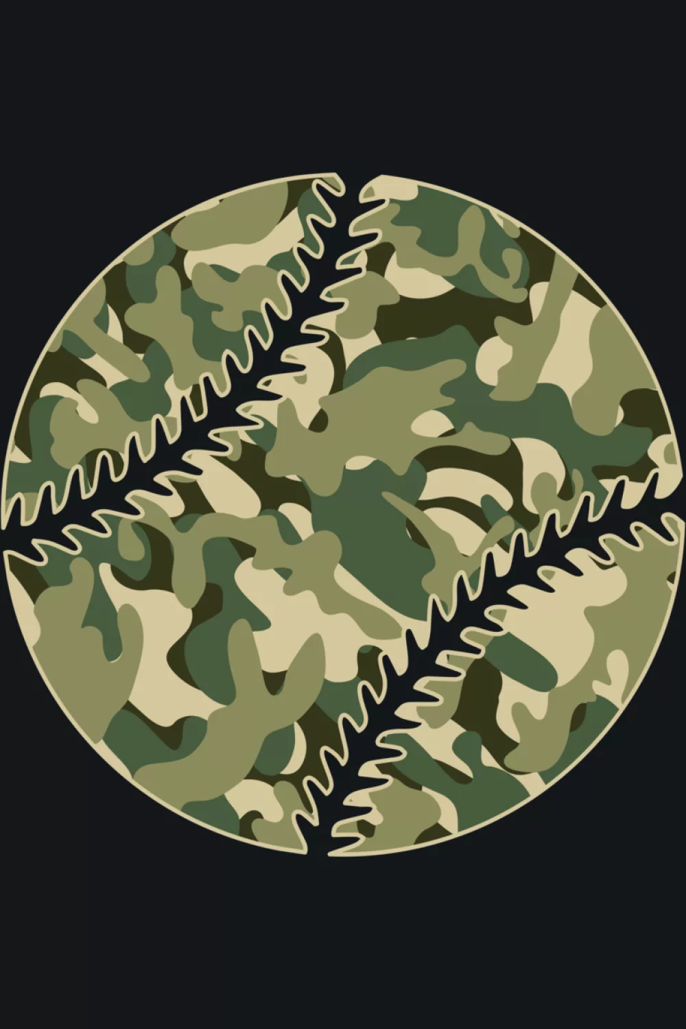 Soft green camo baseball with gentle pattern for everyday wear