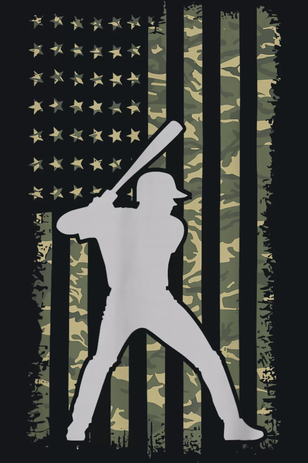Ball and glove crest with flag backdrop