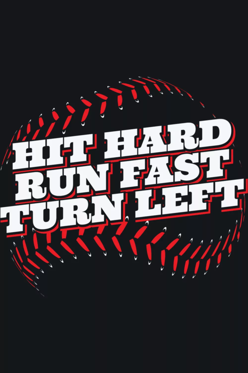 Game ready baseball quote for sports fans with a clean badge look and strong contrast.