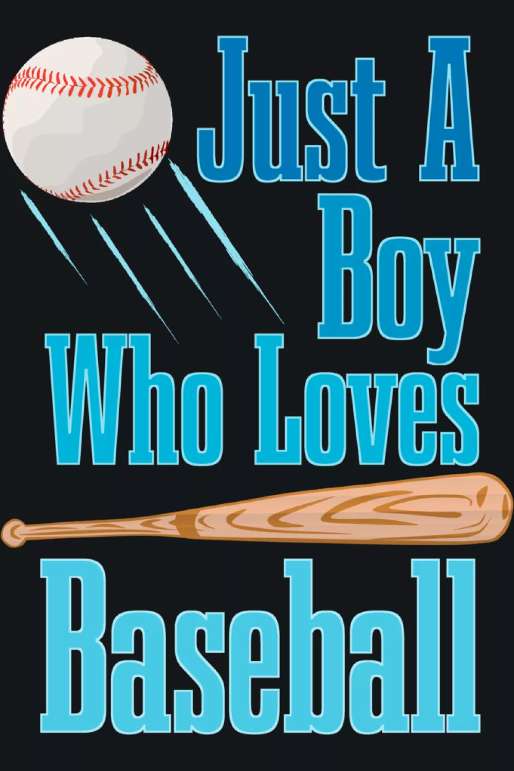 Youth baseball player design with energetic lettering and sport style.