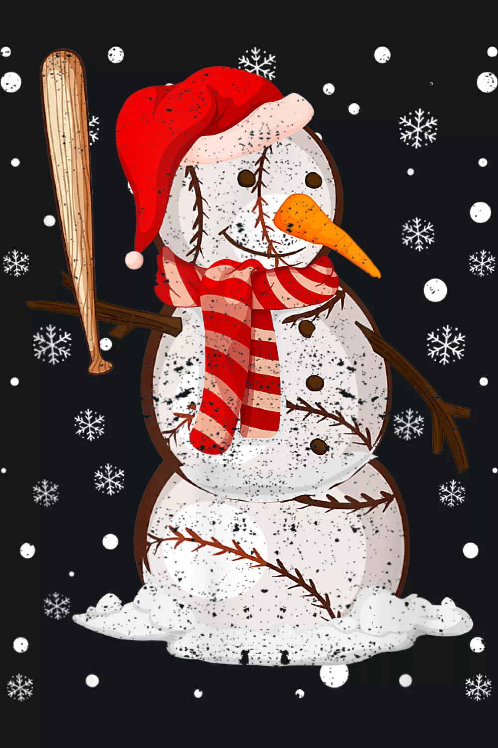 Snowman player with stitched ball body in PJs