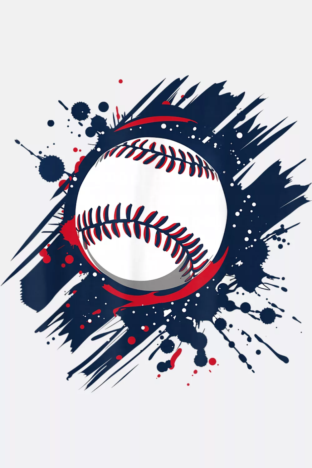 Bold navy brush with crisp white ball