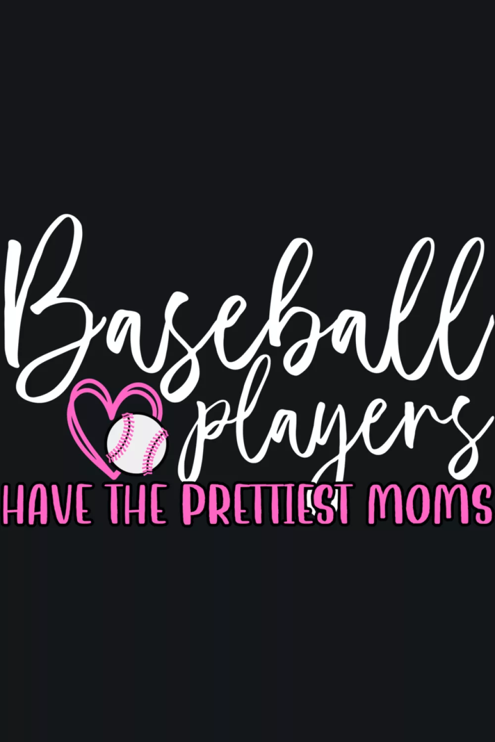 Classic baseball mom statement with a clean layout that pairs easily with jeans and sneakers.