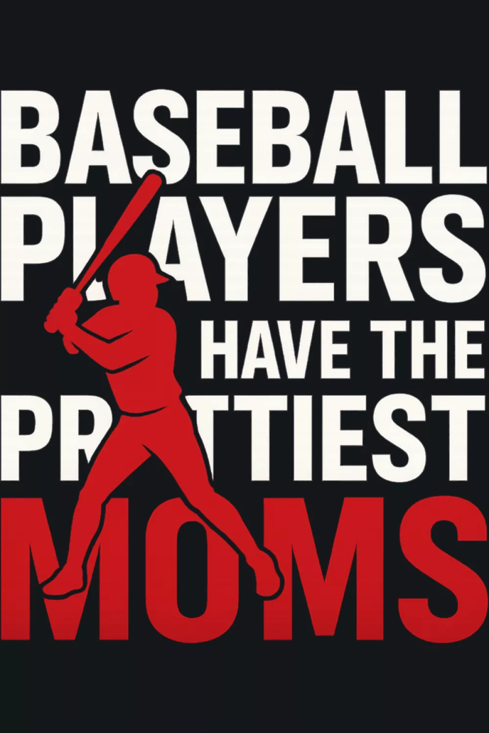 Classic baseball themed mom pride with a playful twist for families who live at the field.